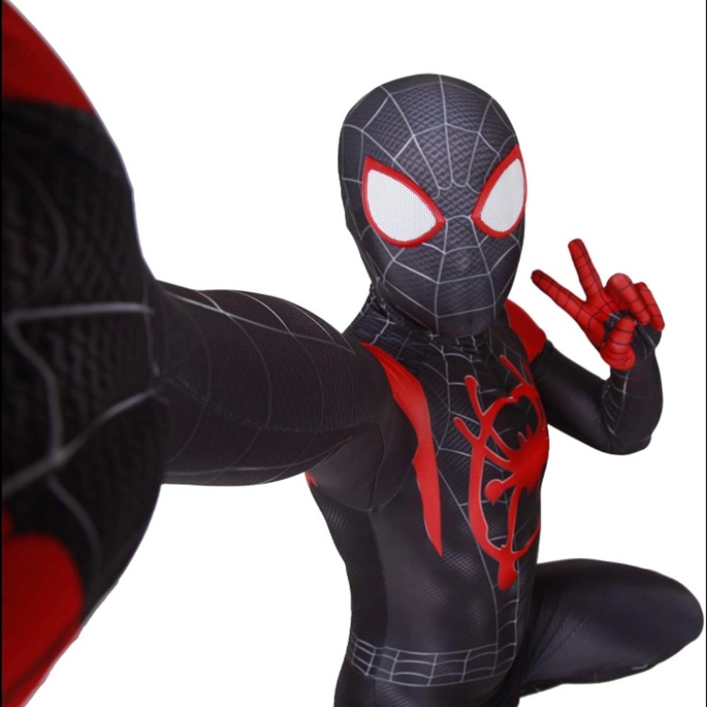 Men Spiderman Miles Morales 2PCS Suit